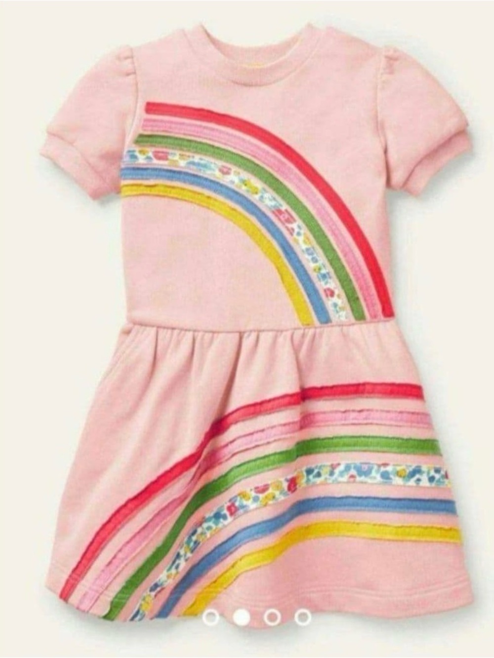 Mini Boden Toddler Girls' Cotton Rainbow Stripe Dress